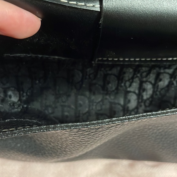 Dior Black Pebbled Leather Street Chic Shoulder Bag w/3 detachable accessories - Picture 7 of 13